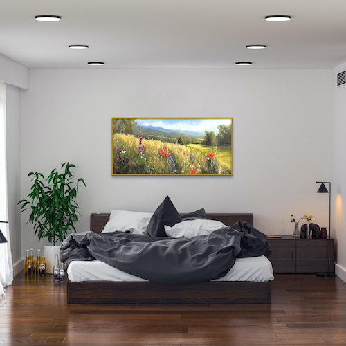 Wild Flower Symphony 24x48 $3500 at Hunter Wolff Gallery